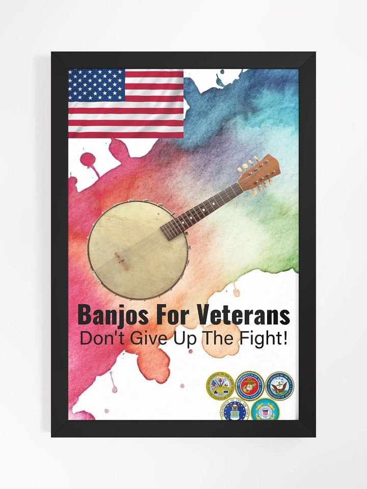 Banjos For Veterans (B4V) Artwork Framed High-Quality Matte Poster (in) product image (4)