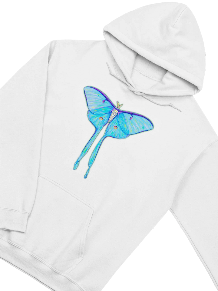 Blue Fantasy Luna Moth Unisex Hoodie product image (2)