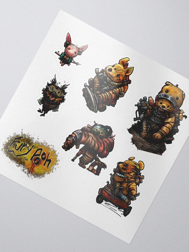 Fury the Pooh sticker sheet product image (2)