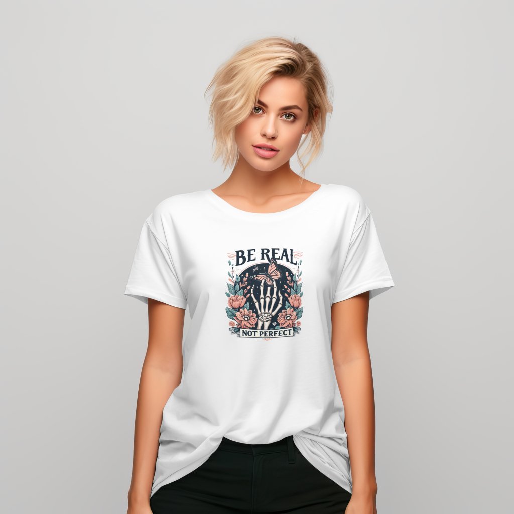 Be Real, Not Perfect Skeleton Hand T-Shirt product image (72)