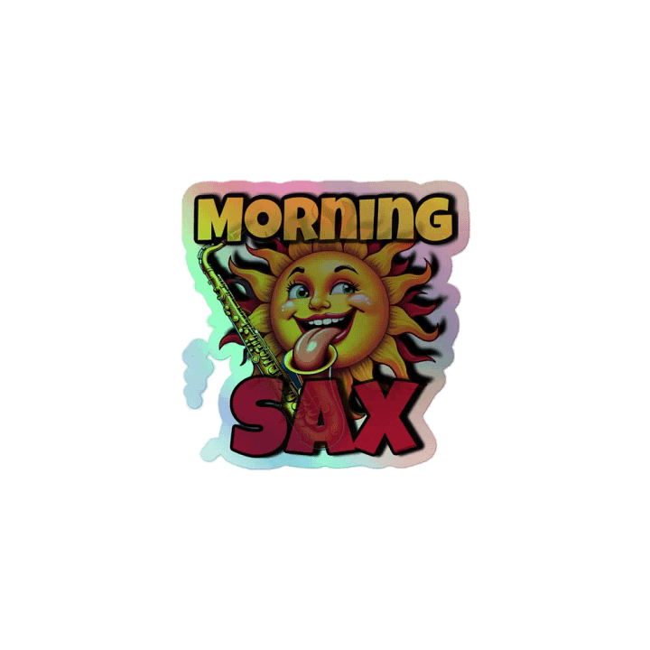 Morning Sax Holographic Stickers product image (1)