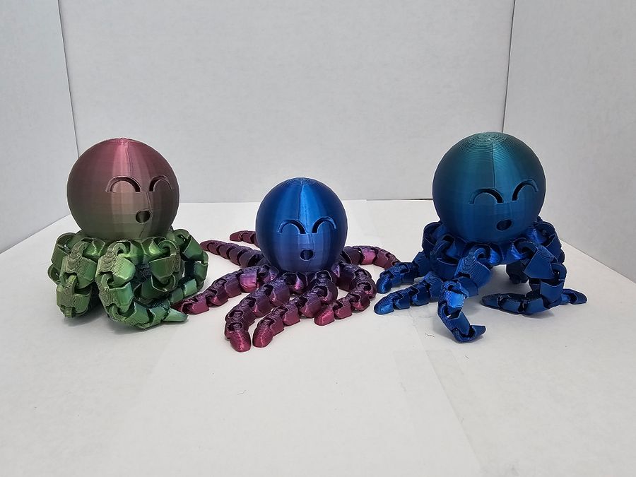 3D Printed Articulated Octopus Toy | Fidget Desk Pet | Multicolor Flexible Sea Creature | Cute Gift for All Ages product image (3)
