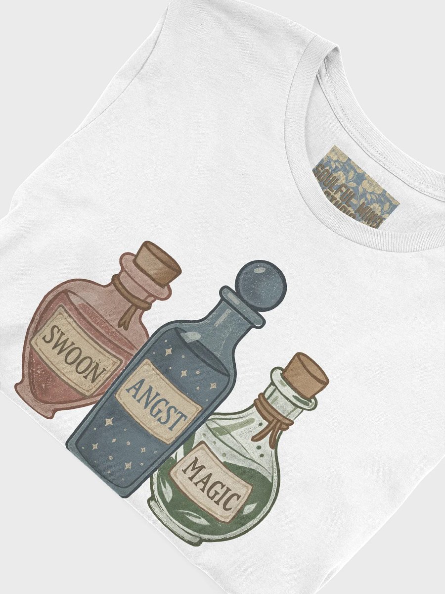Romantasy Potion Bottles T-Shirt | Swoon, Angst, and Magic Vibes product image (5)