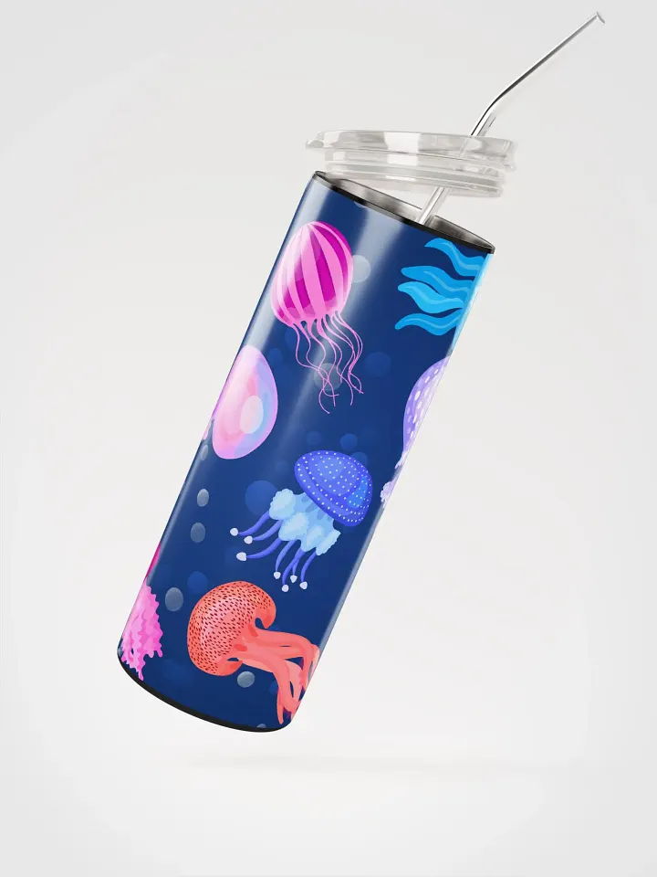 Dive into Refreshment: Jellyfish Tumbler - Eco-Friendly Stainless Steel with Straw product image (2)