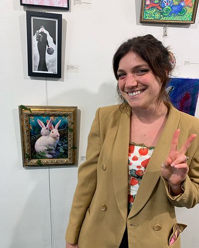 🌝✨big thanks to @artsupplywarehouse for hosting the Every Bunny art show! I was so inspired by the theme and it was such a fu...