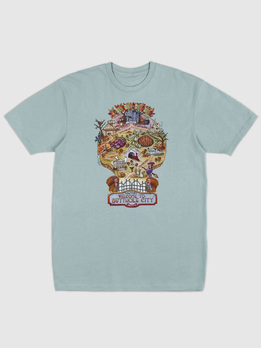 Thanksgiving Butthole City Map Heavyweight Tee product image (1)