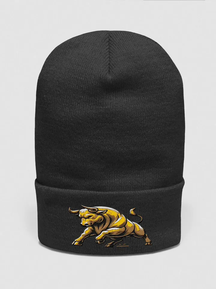 Charge Ahead Bull Embroidered Beanie product image (7)