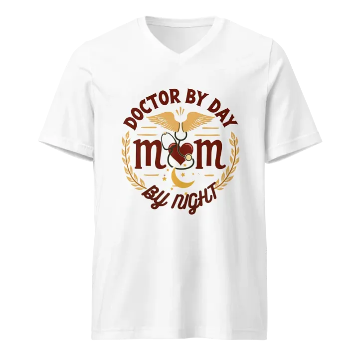 Doctor by Day, Mom by Night V-Neck Tee product image (5)