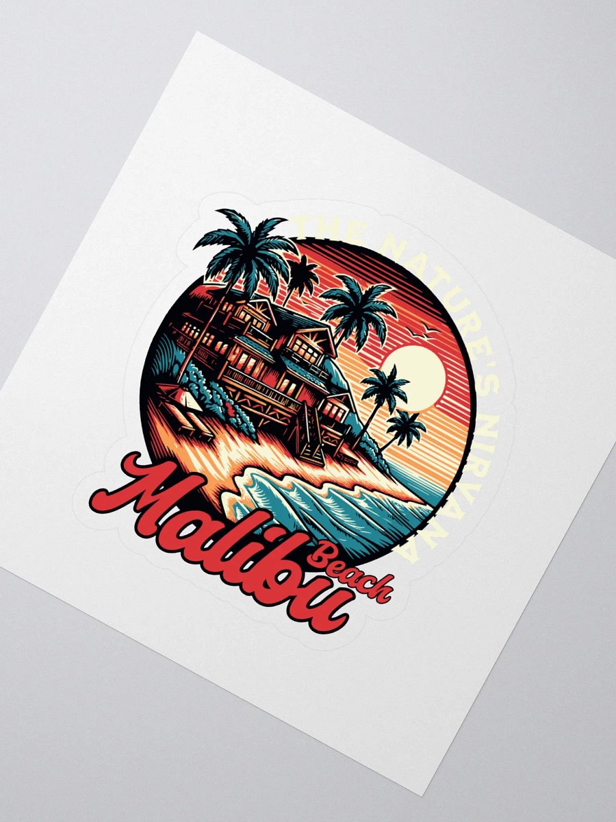 Malibu Beach Vacation Lover Retro Sticker product image (2)