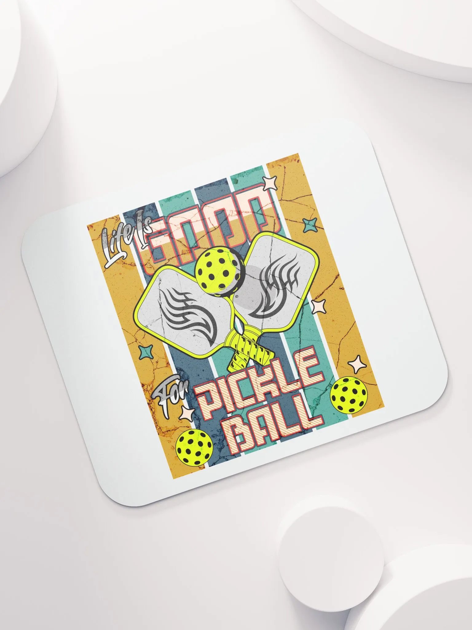 Life Is Good For Pickleball Vintage Paradise Mouse Pad product image (4)