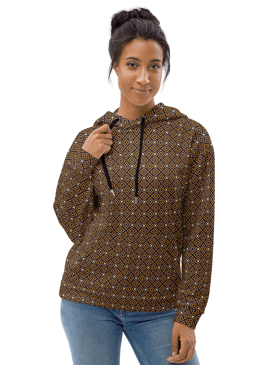 Diamond Dunes Geometric Allover Print Hoodie for Men and Women product image (6)