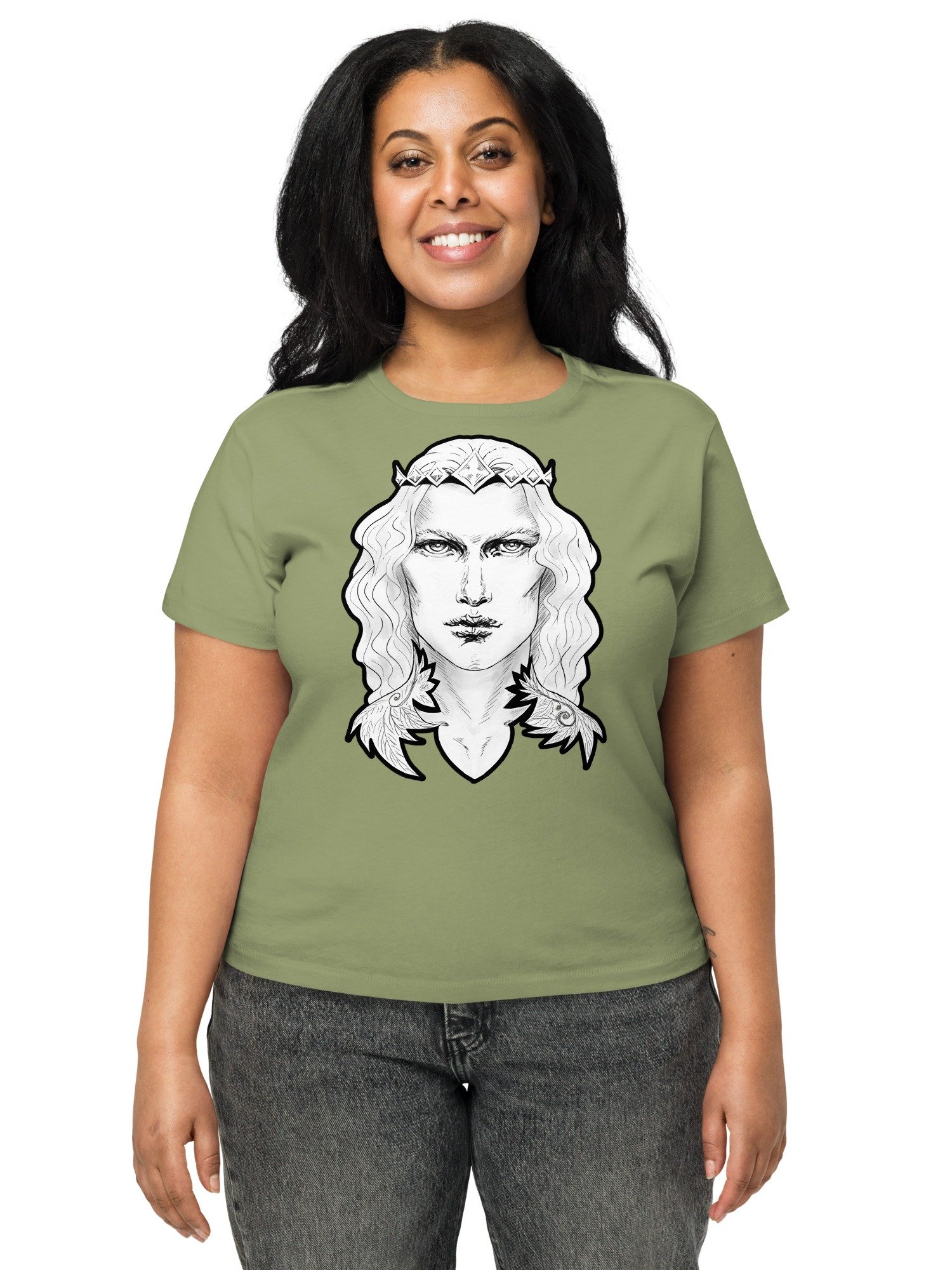 Prince Charming Black Line Women's High-Waisted Tee Cotton Heritage product image (3)