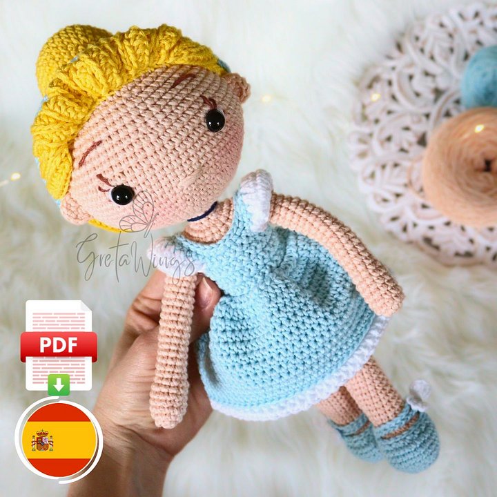 Patrón de amigurumi de la Princesa Cenicienta (Descarga digital) product image (1)