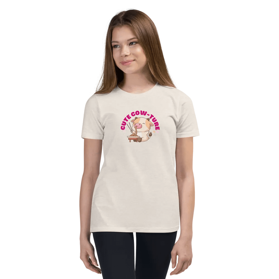 Cute Cow Noodle Time Kids T-Shirt product image (15)