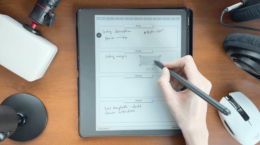 Custom eink notebook - TOP tabs product image (4)