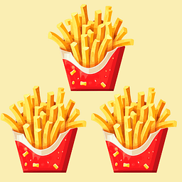 Triple Portion of Chips