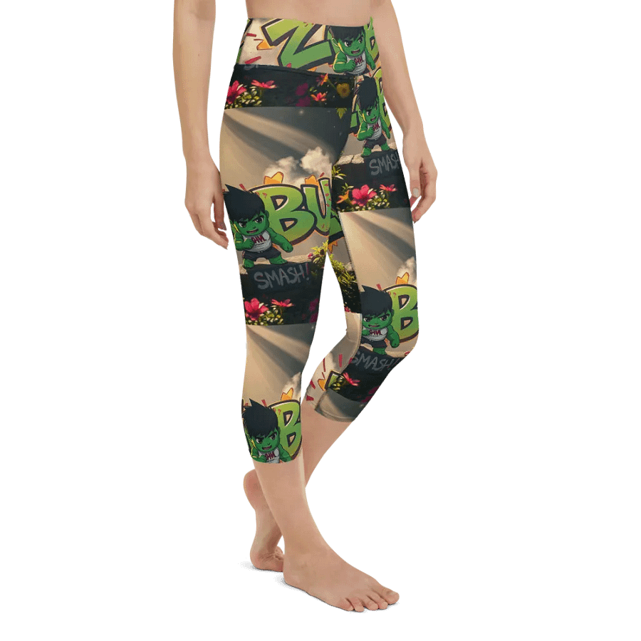 Zabu Smash! 90s Yoga Capri Leggings product image (9)