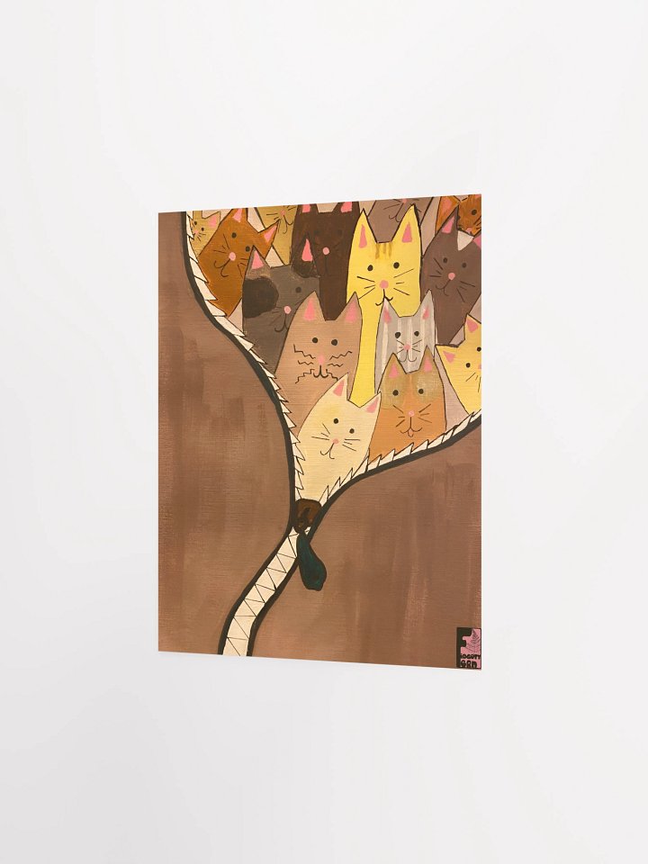 "Unleash The Cats" Poster Print (Brown) product image (2)