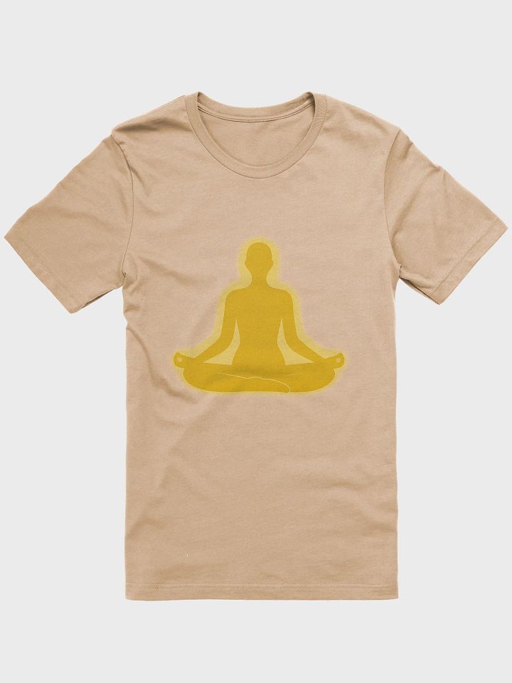Peace in Practice – Golden Meditation Silhouette Tee | Sand product image (1)