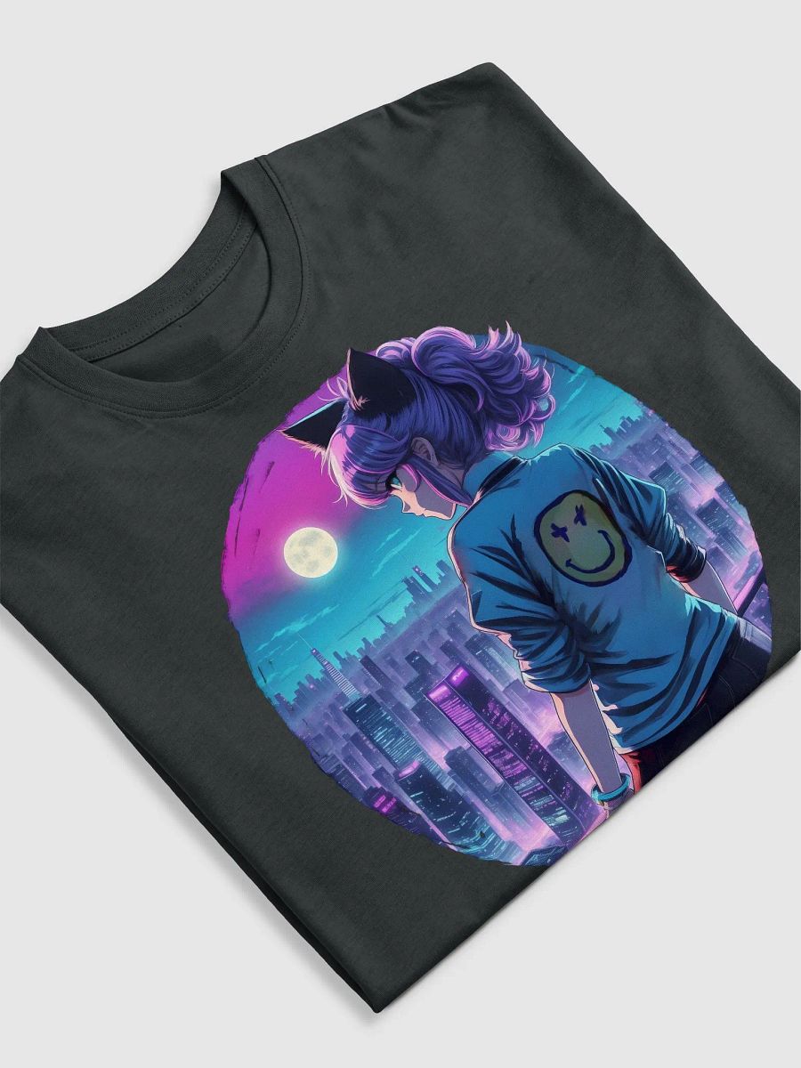 Anime Catgirl Rooftop (Cotton Heritage Men's Premium Heavyweight Tee) product image (35)