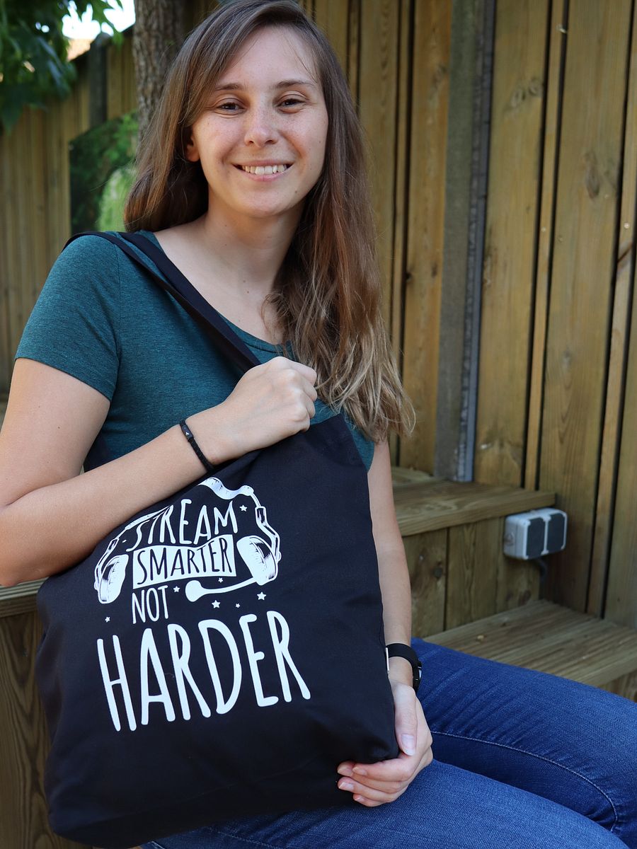 Stream Smarter Not Harder Tote Bag product image (4)