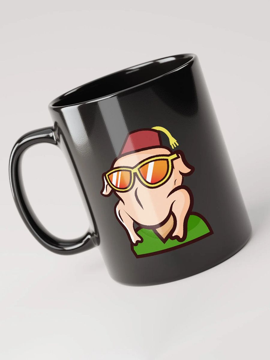 TURKEY HEAD GLOSSY BLACK MUG product image (5)