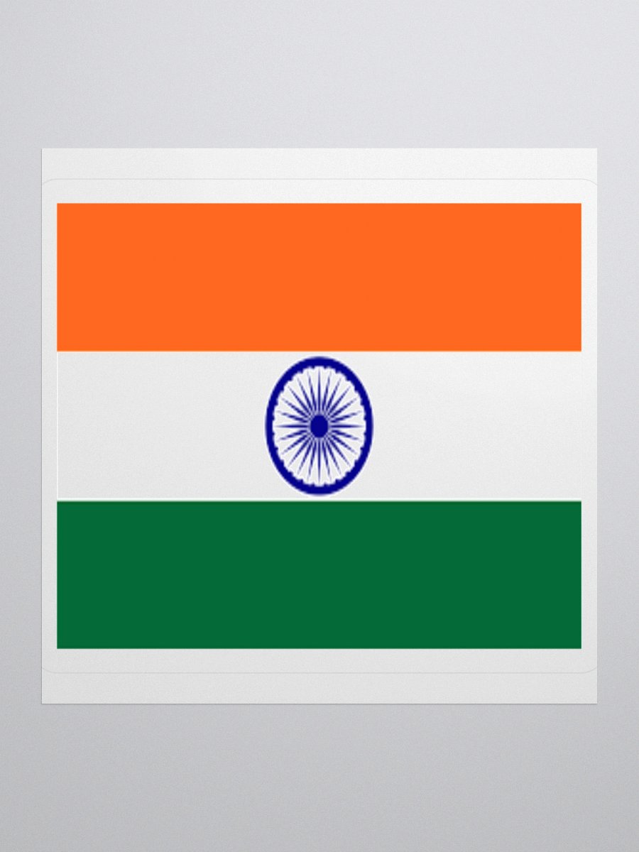India Flag Sticker | Ashoka Chakra Design | Durable Vinyl | 3 Sizes product image (1)