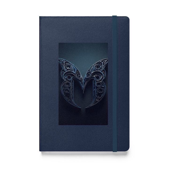 Swirling Blue Monogram Hardcover Notebook product image (1)
