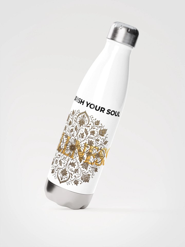 Christian Wellness Water Bottle - "Nourish Your Soul" with Gold Mandala DesignStainless Steel Water Bottle product image (2)