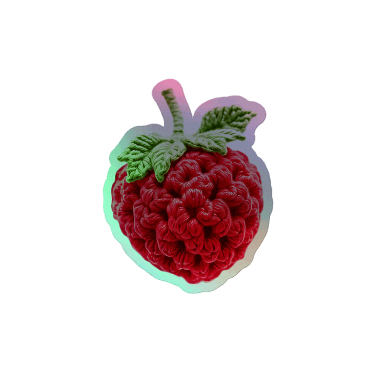 CozyAvocado Kiss-Cut Holographic Sticker Sheet Raspberry #2 product image (2)