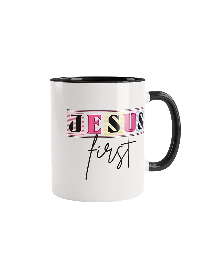 Jesus First Christian Mug | Faith Over Everything Coffee Cup | Inspirational Christian Gift for Believers product image (1)