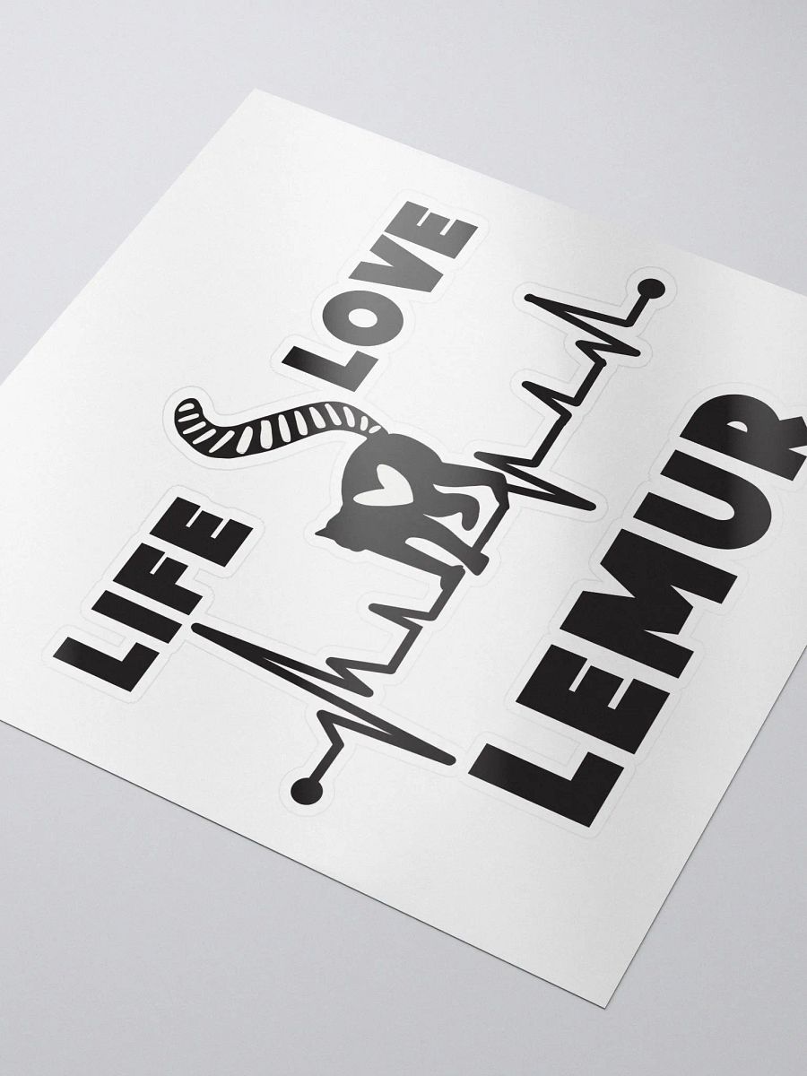 Life Love Lemur Kiss-Cut Sticker product image (3)