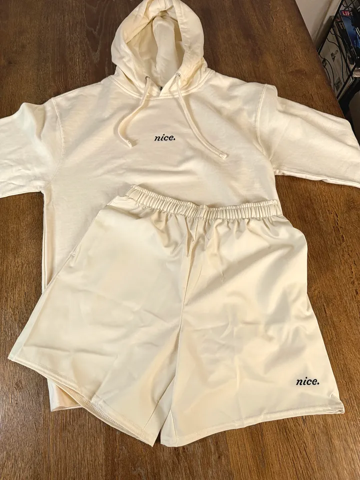 Nice. Athletics Embroidered Hoodie (Bone/Black) product image (2)