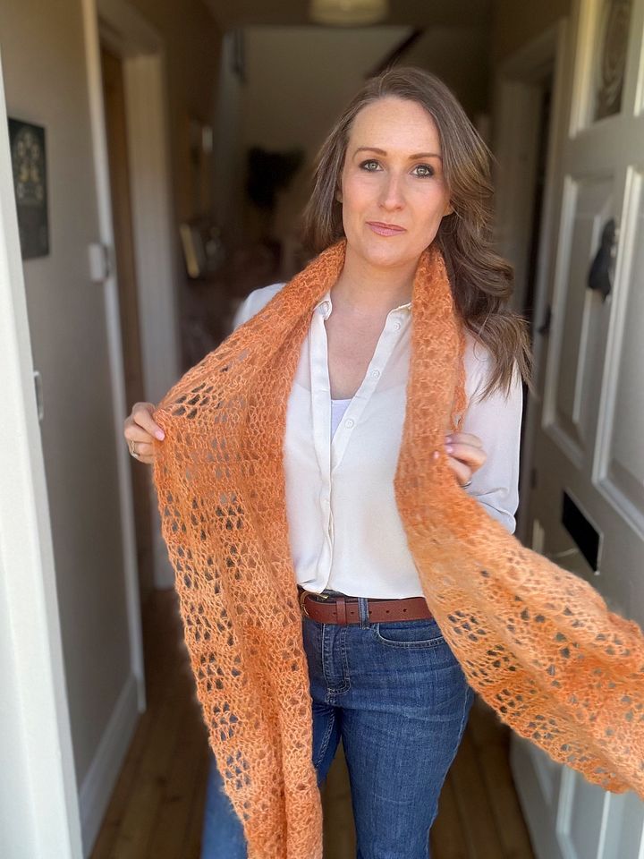 Orange Blossom Lace Crochet Shawl Pattern PDF product image (2)