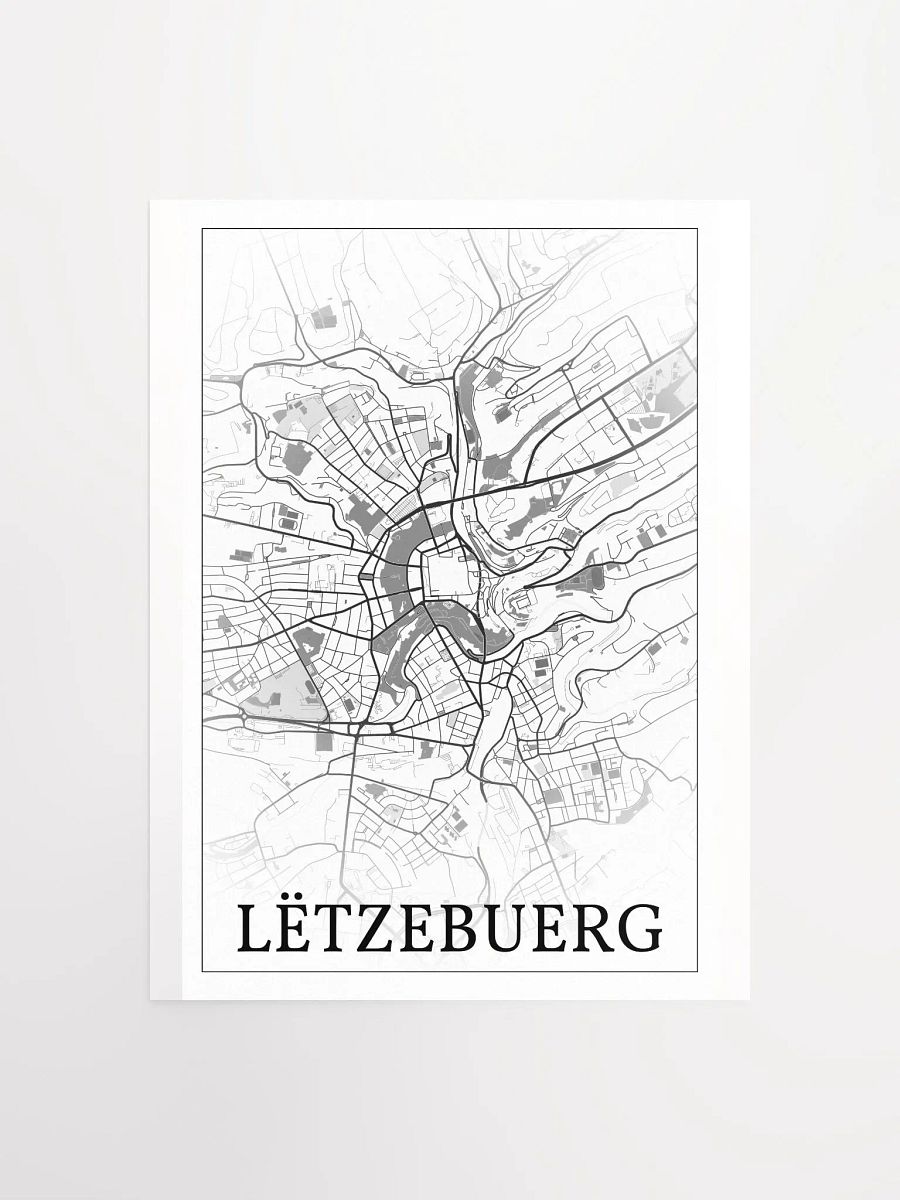Lëtzebuerg, Lëtzebuerg, city map print product image (2)