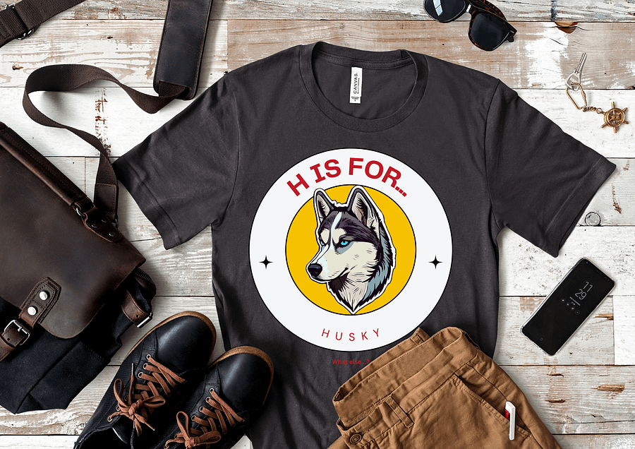Husky Head Circle Graphic Tee product image (19)