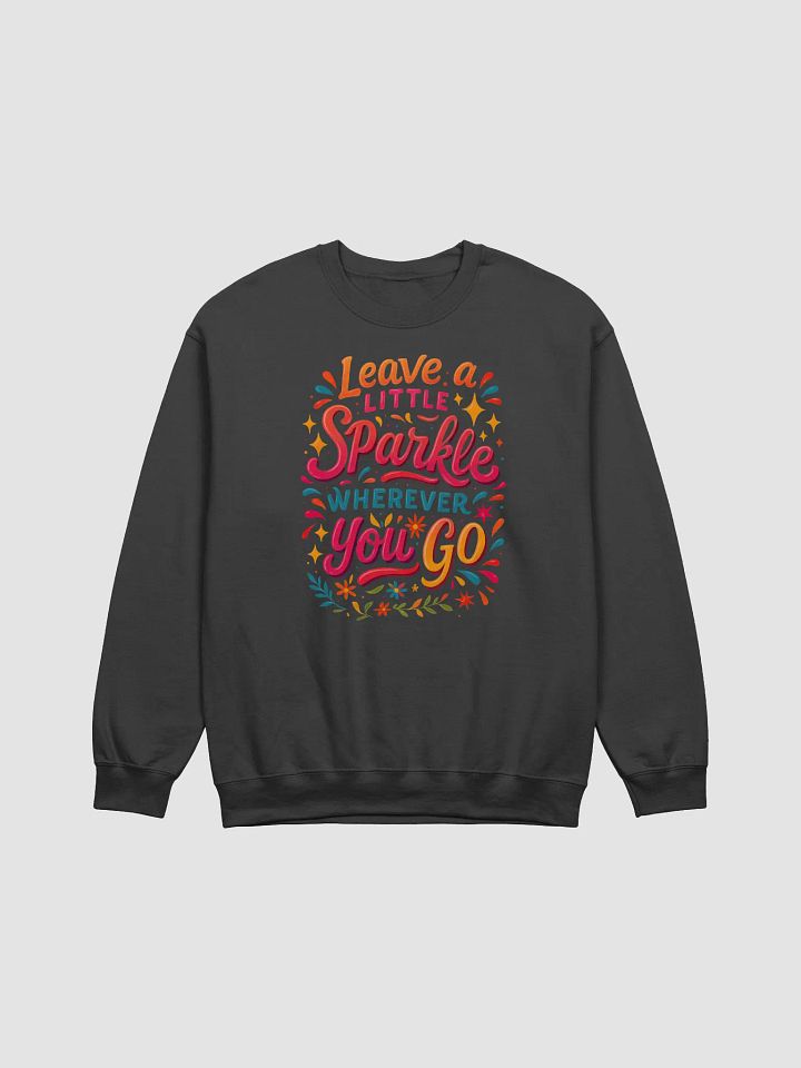 Shine Loud Glow Brighter – Retro Neon Lettered Crewneck product image (1)