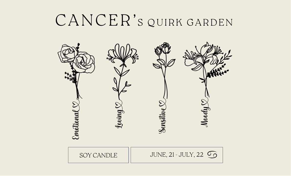 Minimalist Month Flower Cancer Vegan Soy Wax Candle product image (5)
