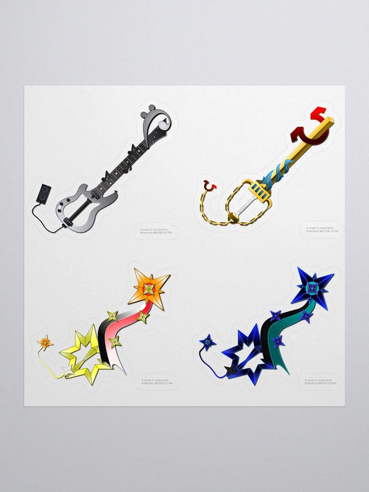 Custom Keyblade Sticker Sheet 12 - Continuum Trio's Keyblades product image (1)