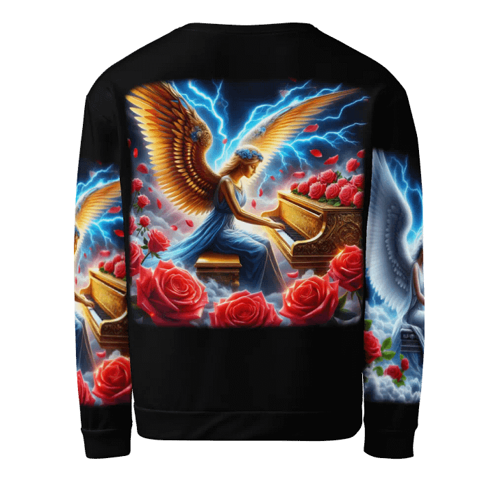 Angels making Music with a Piano - All-Over Unisex Sweatshirt #26 product image (2)