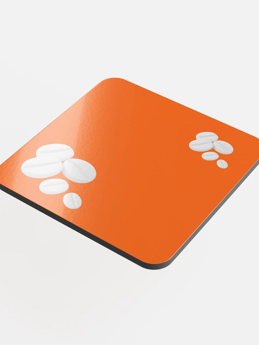Orange I Swear They Are Coffee Beans! White Coffee Beans Coaster product image (4)