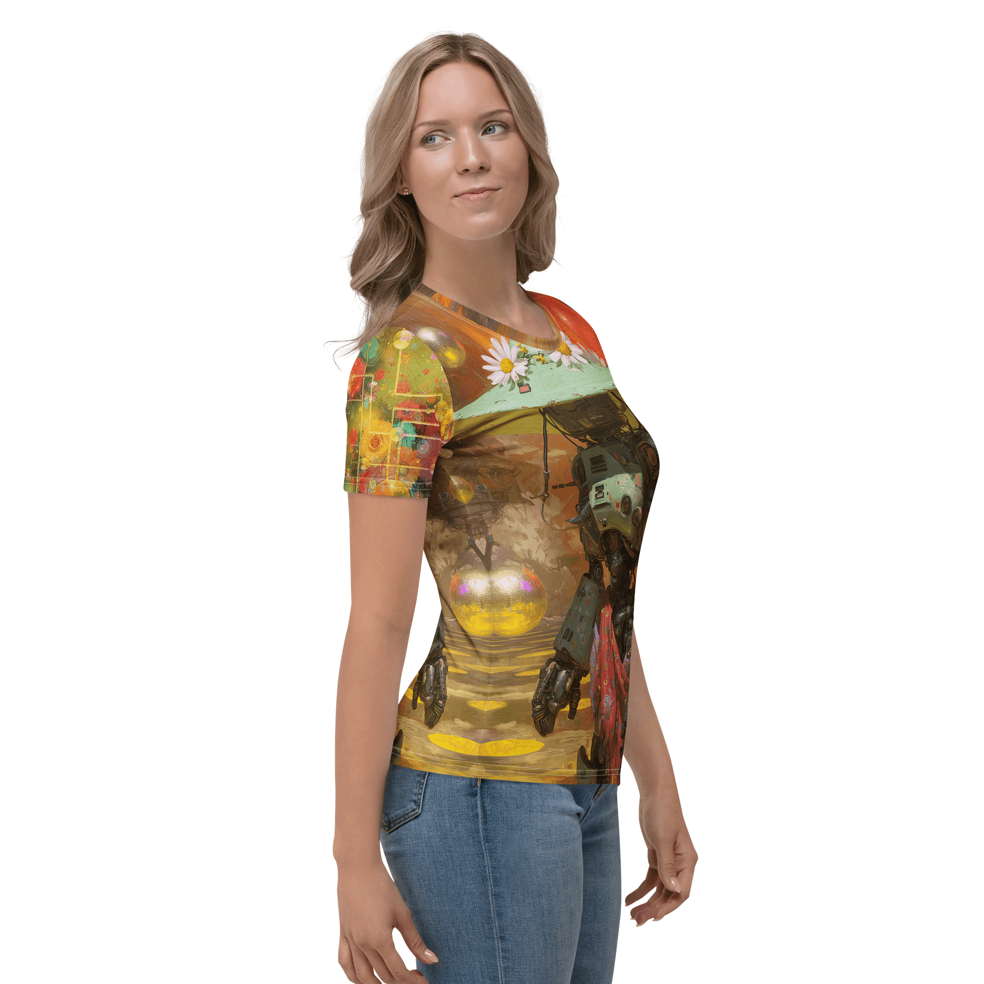 Botanical Circuit – Summer Droid Vibes T-Shirt product image (4)