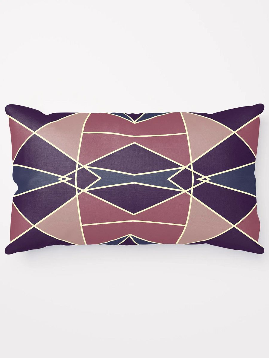 Unique Faux Stained Glass Geometric Two-Sided Pillow product image (6)