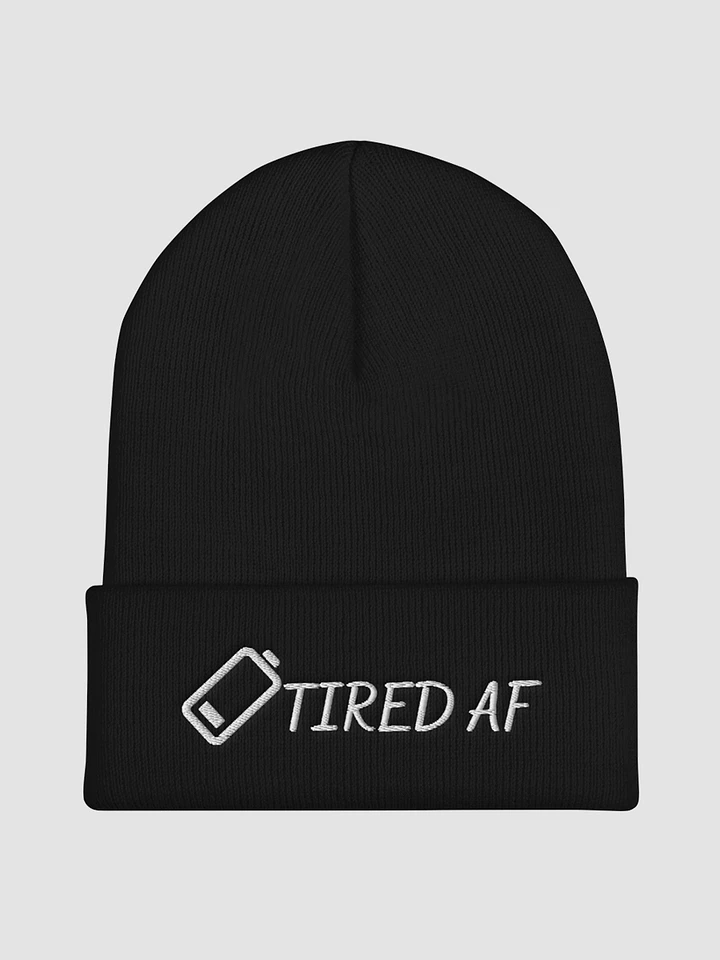 Tired AF Cuffed Beanie - Black/Dark Grey/Brown product image (4)