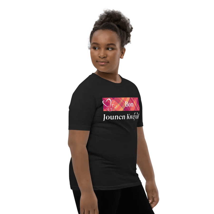 Bon Jounen Kwéyòl Madras Youth T-Shirt product image (7)