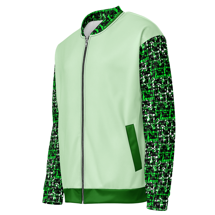 Experience Stories Unisex Bomber Jacket (Green, Emerald Mint, and Black) product image (4)