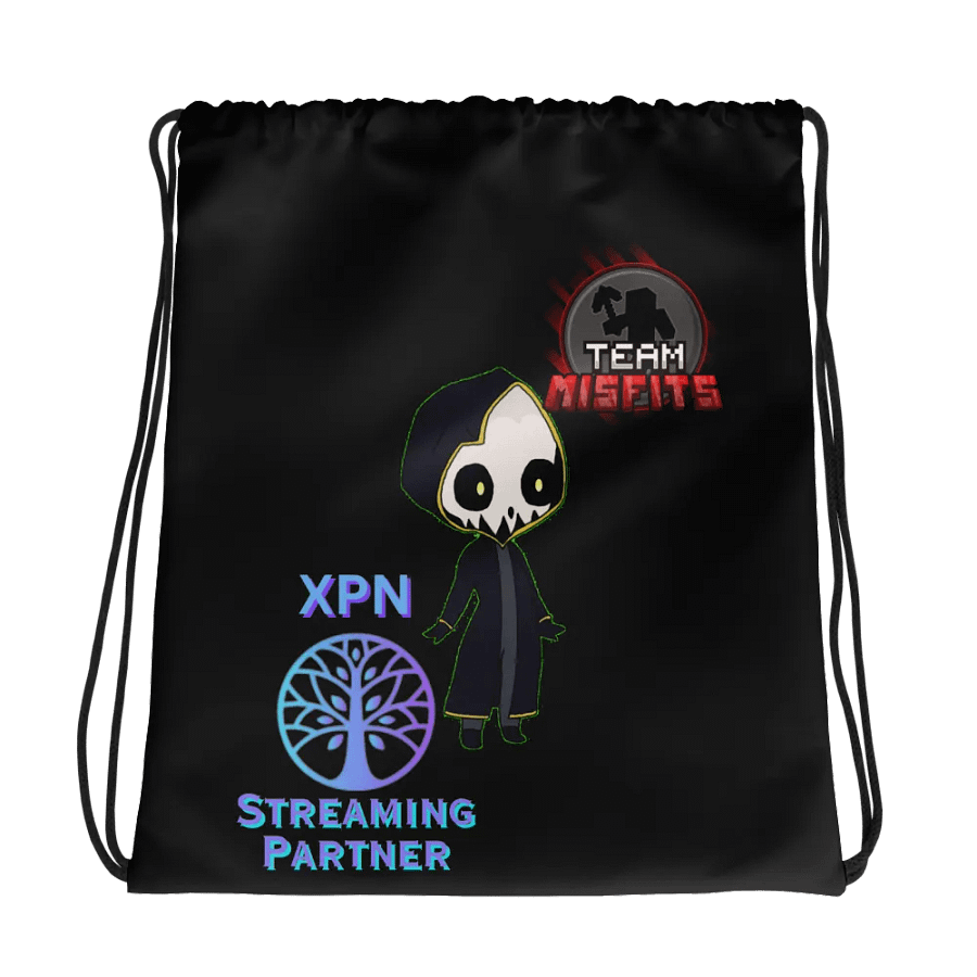 NecroGamingLIVE Misfits XPN Black Drawstring Backpack product image (1)