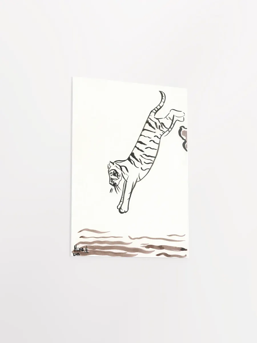 Jumping Tiger Art Print product image (8)