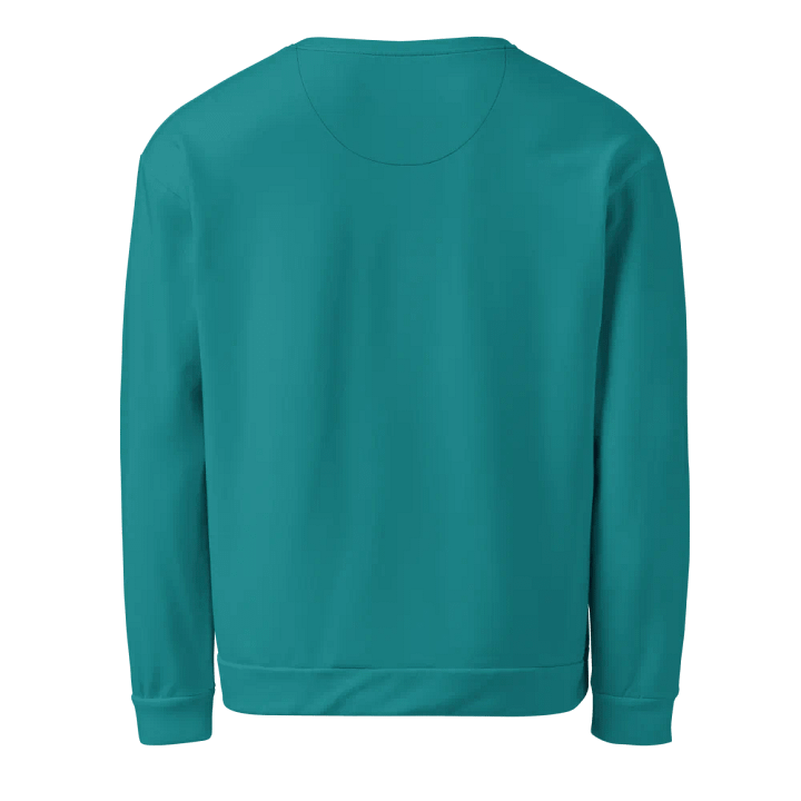 Plain Teal Green Light Summer Unisex Recycled Polyester Heavyweight Premium Sweatshirt by Treasure Pie product image (2)