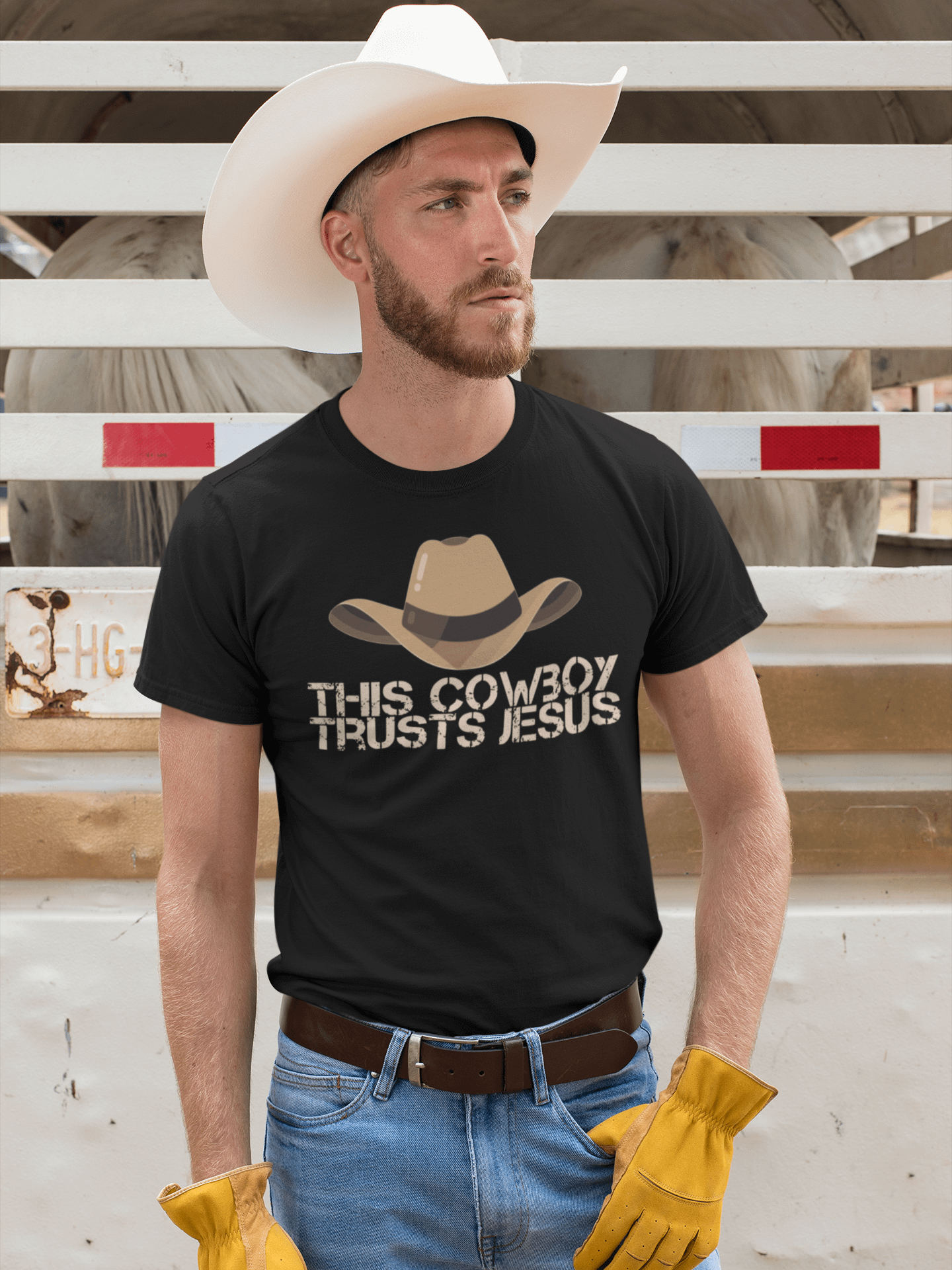 Christian Shirt This Cowboy Trusts Jesus product image (1)